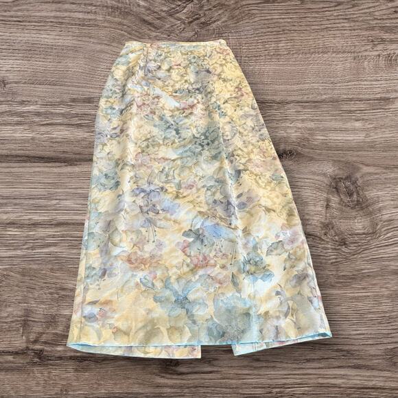 Vintage Scott McClintock Pastel Brocade & Lace Skirt Suit Maxi Size 60 - Picture 3 of 8